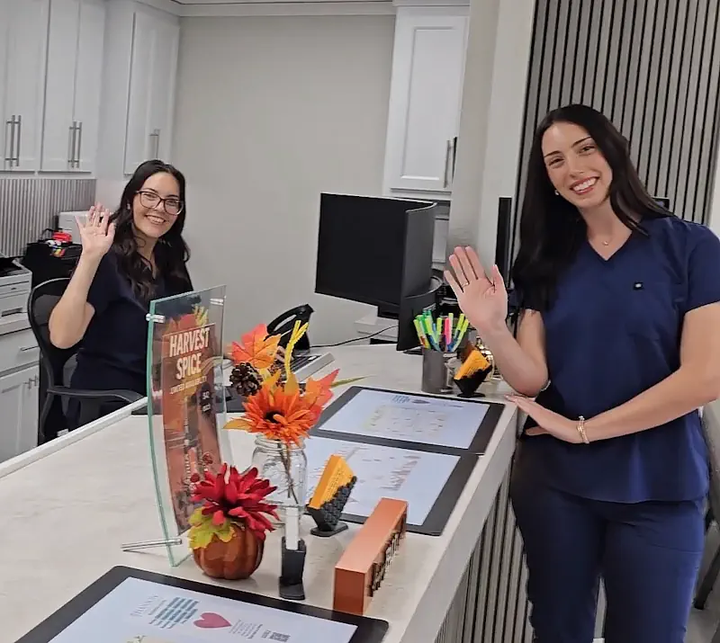 Some of the front desk staff at the Hanson Chiropractic Center in Edmond, OK.
